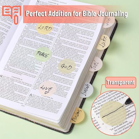 Mr. Pen- Transparent Sticky Note Set, 560Sheets, Colorful, Round Transparent Sticky Notes Set, Bible Sticky Notes Clear Sticky Notes Transparent, Bible Notes, Transparent Sticky Notes for Bible Study in Kuwait