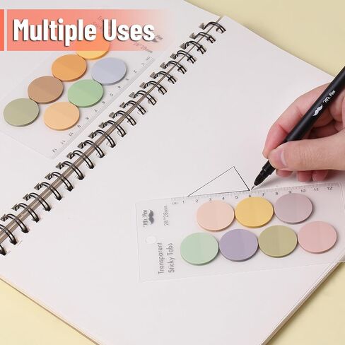 Mr. Pen- Transparent Sticky Note Set, 560Sheets, Colorful, Round Transparent Sticky Notes Set, Bible Sticky Notes Clear Sticky Notes Transparent, Bible Notes, Transparent Sticky Notes for Bible Study in Kuwait
