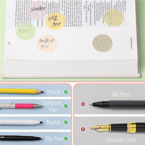 Mr. Pen- Transparent Sticky Note Set, 560Sheets, Colorful, Round Transparent Sticky Notes Set, Bible Sticky Notes Clear Sticky Notes Transparent, Bible Notes, Transparent Sticky Notes for Bible Study in Kuwait