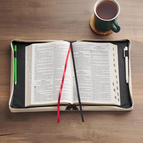 Christian Art Gifts Fashion Vegan Leather Bible Cover for Women: Everything Beautiful, Beige, Large in Kuwait