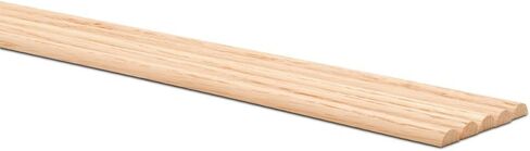 Split Oak Dowel Rods 1/2-inch x 36-inch, Pack of 25 Unfinished Fluted Molding Trim for DIY & Dowel Feature Wall, by Woodpeckers in Saudi Arabia