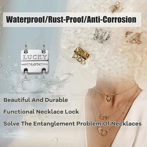 DailyAcc Lucky Necklace Netering Clasp 18k الذهب والفضة القائدة القلادة القوية لفريق Looke Look in Kuwait
