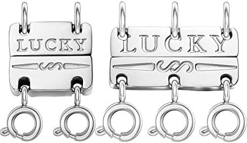 DailyAcc Lucky Necklace Netering Clasp 18k الذهب والفضة القائدة القلادة القوية لفريق Looke Look in Kuwait