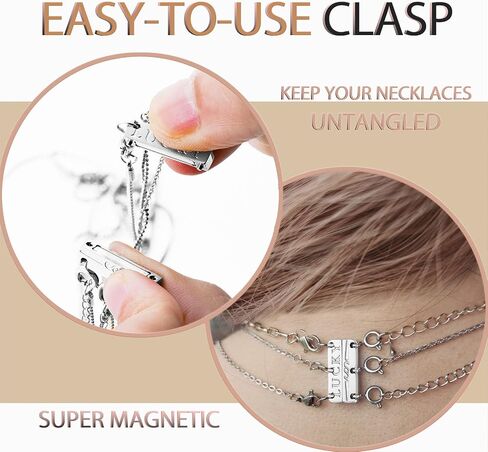 DailyAcc Lucky Necklace Netering Clasp 18k الذهب والفضة القائدة القلادة القوية لفريق Looke Look in Kuwait