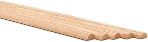 تقسيم قضبان Dowel Dowel 1/2 بوصة × 36 بوصة ، حزمة من 25 مصبوب مزدحمة غير مكتملة لجدار ميزة DIY و Dowel ، بواسطة نقار الخشب in Kuwait