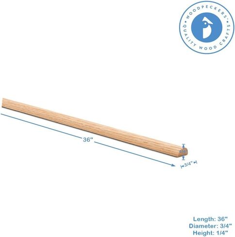 تقسيم قضبان Dowel Dowel 1/2 بوصة × 36 بوصة ، حزمة من 25 مصبوب مزدحمة غير مكتملة لجدار ميزة DIY و Dowel ، بواسطة نقار الخشب in Kuwait