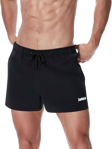 Men's Sport Shorts with Pockets and Elastic Waistband Activewear Workout Shorts for Men in Kuwait