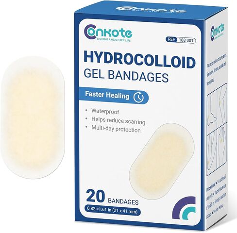 Conkote Hydrocolloid Gel Bandages, Small Hydrocolloid Adhesive Bandages for Wound Care Faster Healing, All Purpose Blister Bandages Blister Pads for Fingers, Toes, Heel Blister, 20 PCS in Saudi Arabia