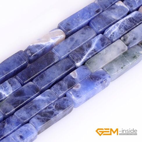 GEM-Inside 4x13mm Natural Green Aventurine Jade Rectangular Square Tube Cube Cuboid Column Semi Precious Chakras Stone Beads Gree for Jewelry Making DIY Handmade Craft Supplies 15" in Kuwait