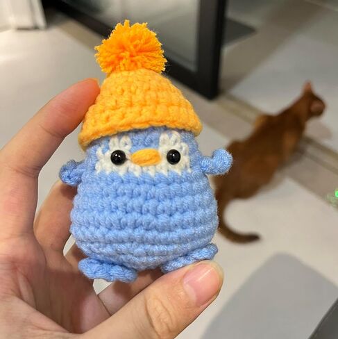 Kitcroet Crochet Kits for Beginners, Starter Crochet Kit All-in-One Complete Crochet Kit Learn to Crochet Sets with Step by Step Video Tutorials for Adults and Kids - 2 Penguins (Penguins, Colorful) in Saudi Arabia