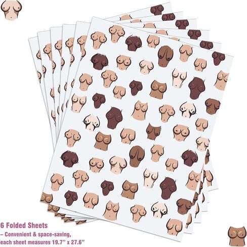 Rosafinal Pink Purple Heart Gift Wrapping Paper -6 Sheets Folded Colorful Heart Design for Mother's Day Valentine Birthday Wedding Bridal Shower -Anniversary Romantic Gifts Wrapping Paper -19.7 x 27.6 Inch in Saudi Arabia
