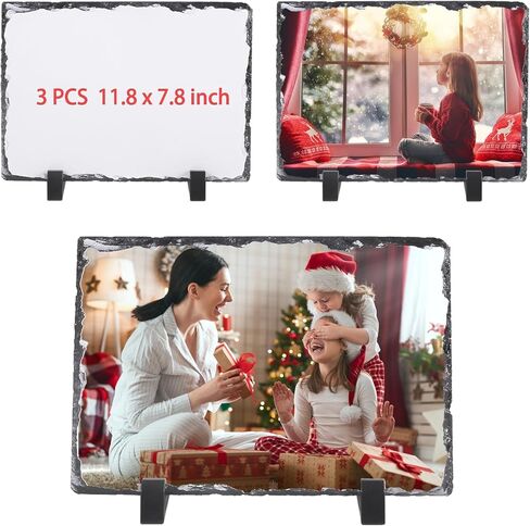 6 PCS Sublimation Slate Blanks ، 7.9*5.9inch blanks تسامي تأتي مع حامل عرض ، قائمة صور تسامي ، قائمة الفراغات المتسعية. in Kuwait