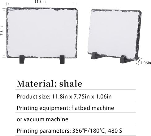 6 PCS Sublimation Slate Blanks ، 7.9*5.9inch blanks تسامي تأتي مع حامل عرض ، قائمة صور تسامي ، قائمة الفراغات المتسعية. in Kuwait