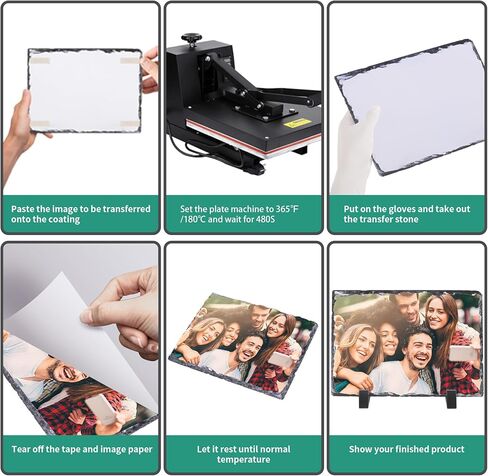 6 PCS Sublimation Slate Blanks ، 7.9*5.9inch blanks تسامي تأتي مع حامل عرض ، قائمة صور تسامي ، قائمة الفراغات المتسعية. in Kuwait