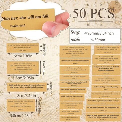 Colarr 50 Sheets Bible Scrapbook Stickers Vintage Aesthetic Bible Quote Stickers Inspirational Christian Scrapbooking Stickers for Bible Journaling Supplies Journal Collage Album(Boho) in Saudi Arabia