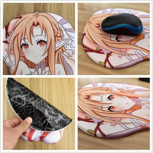 Anime Cartoon Mouse Pad with Wrist Rest Support 3D Gaming Mousepad 2way Skin (Version 1) in Saudi Arabia