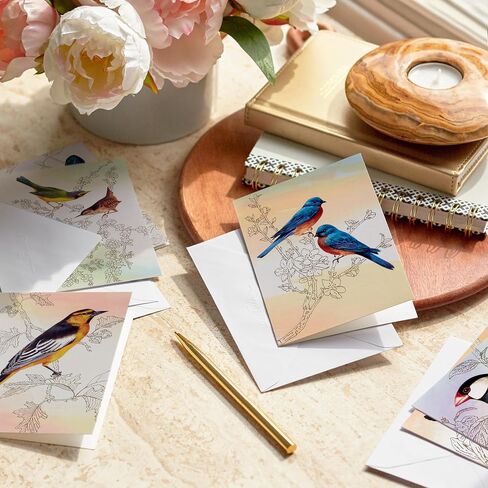 Hallmark Bird Note Card Assortment (24 Blank Cards with Envelopes) Bluebird, Mockingbird, Sparrow, Oriole, Warbler in Saudi Arabia