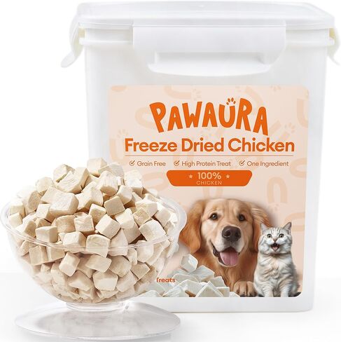 Freeze Dried Chicken Cats & Dogs Treats, 17.63 oz, High Protein Single Ingredient - No Additives | Grain Free | Training & Nutrition Supplements, Sealed Box in Kuwait