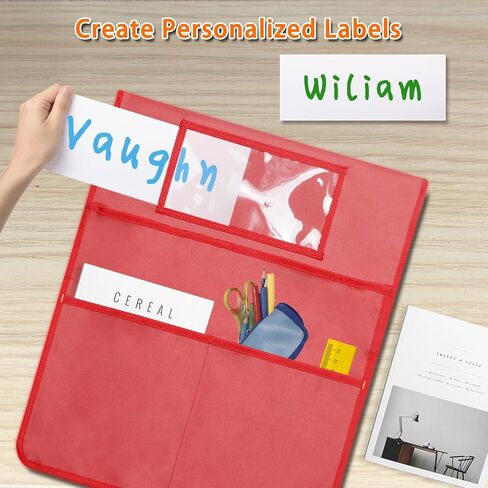 Chair Pockets Chairback Buddy Pocket Black, Large and Ample Back of Chair Organizer with Name Slot and Storage Pockets for Kids in Classroom, 19 * 16 in in Saudi Arabia