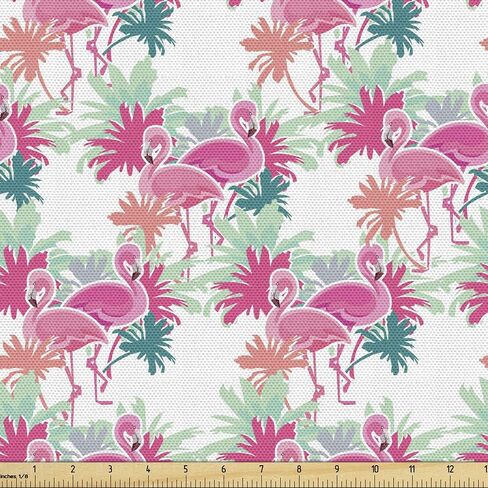 Ambesonne Bicycle Fabric by The Yard, Retro Colorful Bicycles of All Styles and for All Age Groups Training Wheels, Decorative Fabric for Upholstery and Home Accents, 1 Yard, Teal White in Saudi Arabia