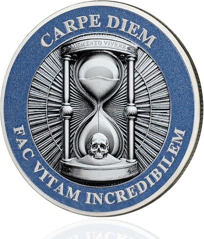 churyuml memento mori coin coin diem coins ملهمة الرمز المميز للتذكير stoic للتأملات اليومية الرائعة هدايا الردودة الباردة التحدي الجمجمة الشجاعة in Saudi Arabia