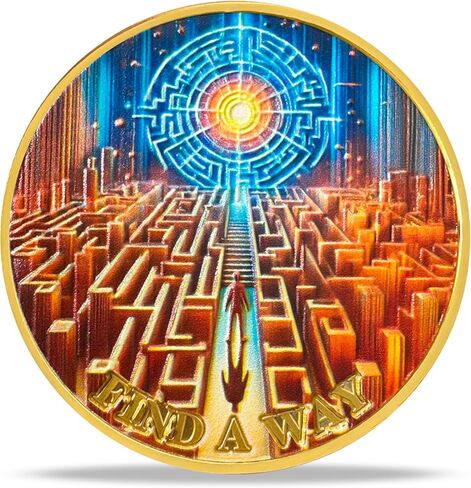 Time Traveler Challenge Coin | Celebrating Resilience and Personal Growth with Inspirational Tokens and Medallions for Overcoming Life's Challenges | Ideal Gifts for Women & Men in Kuwait
