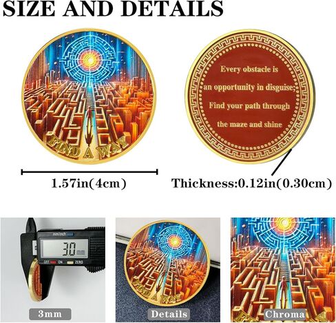Time Traveler Challenge Coin | Celebrating Resilience and Personal Growth with Inspirational Tokens and Medallions for Overcoming Life's Challenges | Ideal Gifts for Women & Men in Kuwait