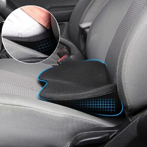 otoez Car Seat Cushion, Multi-Use Memory Foam Car Lower Back Support Pad for Driver Lumbar Support Pillow for Car Back Pain Relief Wedge Seat Cushions Road Trip Essential (Black)