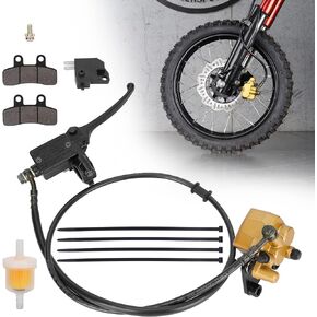 RUTU Front Disc Brake Master Cylinder Caliper with Front Disc Brake Plate 190mm Replacement for 50cc 70cc 90cc SSR 110cc Chinese Dirt Pit Bike ATV Quads - Low Pressure Casting Caliper Steel Disc Rotor