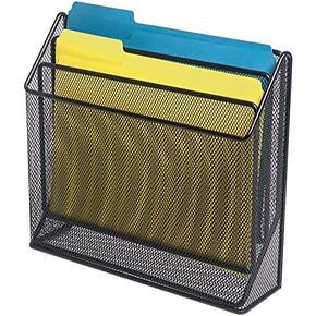 1InTheOffice 3 Tiers File Folder Organizer, Desk Sorter, Black Mesh
