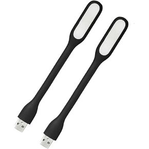 Sokelinn-six Mini USB Light, Portable Book Reading Lamp with 6 LEDs Protect Eyesight, USB Powered for Power Bank Computer Laptop Flexible Bendable Night Light-2 Pack (Yellow)