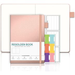 Regolden-Book Dotted Journal Dot Grid Journals A5, Thick Paper Dotted Hardcover Notebooks for School/College/Work/Office/Business, 176 Pages 8.5x5.5 (Teal)