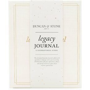 DUNCAN & STONE PAPER CO. Grandparents Legacy Journal - Legacy Book For Parents & Grandparents - Keepsake Grandparents Book - Gifts For Grandparents (Charcoal, 85 Pages)