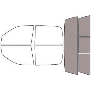 Rvinyl Window Tint Kit Compatible with Dodge Ram 2009-2018 (4 Door Crew/Mega Cab) - Complete Precut Kit - 5%