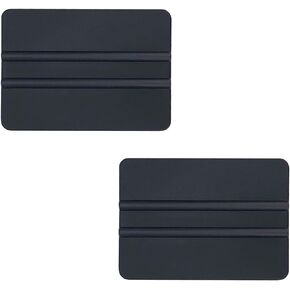 2Pack Black Vinyl Squeegee 4Inch Plastic Smoothing Scraper Window Tint Film Squeegee Wallpaper Squeegee, Vinyl Tool for Car Tinting Stickers PPF Installation
