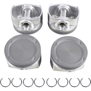 DNJ P343 Piston Set for 2011-2015 / Buick, Chevrolet/Cruze, Encore, Sonic, Trax / 1.4L / DOHC / L4 / 16V / 83cid / LUJ, LUV/VIN 9, VIN B, VIN C
