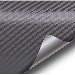 VViViD XPO Gunmetal Grey Carbon Fiber 5 Feet x 1 Foot Car Wrap Vinyl Roll with Air Release Technology