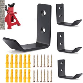 Jack Stands Wall Mount Organizer, Heavy Duty Stainless Steel Jack Stands Holder with 12 Screw, 12 Drywall Anchors Fits 2 & 3 & 4 Ton Jack Stands (4 Sets)