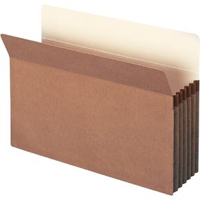Smead File Pocket, Straight-Cut Tab, 5-1/4" Expansion, Legal Size, Redrope, 50 per Carton (74810)