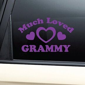 Much Loved Grammy Vinyl Decal Laptop Car Truck Bumper Window Sticker - Purple