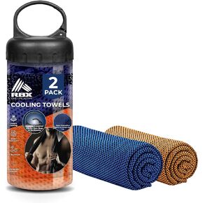 RBX 2 Pack Cooling Towels for Neck and Face (40"x12"), Microfiber Cooling Towel for Gym, Breathable Ice Lightweight Neck Cooler, Cooling Towels for Hot Weather, Pickleball Towel