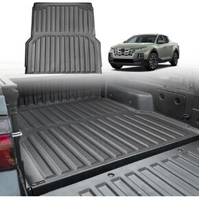 Bed Mat Compatible with Hyundai Santa Cruz 2022 2023 2024 Accessories Truck Bed Mat 4FT (52.1") Perfectly Flush TPE Bed Liner All Weather Protection Mats for Santa Cruz