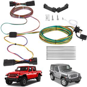 for BX88368 Blue Ox EZ Light Wiring - Towing Wiring Harness kit for Jeep Willys 2021-2024 Wrangler JL 2018-2024 & Gladiator 2020-2024 Towed Vehicle Wiring Kit Plug and Play-BX88368