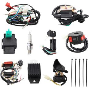 Full Electrics Wiring Harness CDI Coil Magneto Stator 50cc 70cc 90cc 110cc 125cc Quad ATV Bike