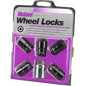 McGard 24548 Black Cone Seat Wheel Locks(1/2"-20 Thread Size) - Set of 5