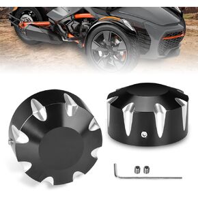 Front Axle Covers Nuts for Can Am Spyder Tricycle Accessories, Aluminum Front Wheel Axle Caps for 2018-Up Can-Am Spyders GS/RS, RT, ST, F3 All Models