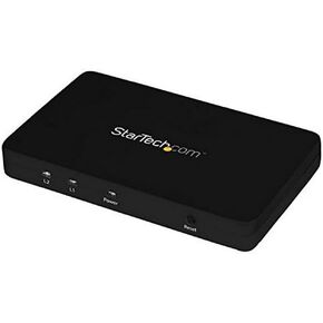 StarTech.com HDMI Splitter 1 In 2 Out - 4k 30Hz - 2 Port - Aluminum - HDMI Multi Port - HDMI Audio Splitter (ST122HD4K)