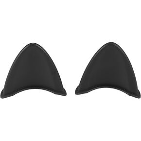 Motoforti 2pcs Cat Ears Style Attachments Helmet Decoration Accessories Self Adhesive Universal Helmet Cover Sticker for Motorcycle Bicycle Scooter Black TPU
