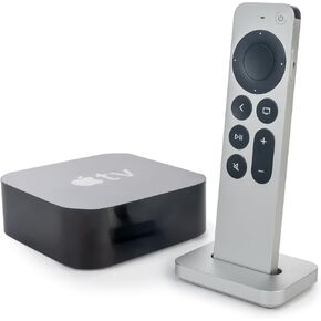 Aluminum Remote Stand | for Apple TV 4K 2022/2021/4th/3rd/2nd Gen Remotes | Removable Adhesive Micro Suction Grip | Pure Machined Aluminum | Matching Silver Color