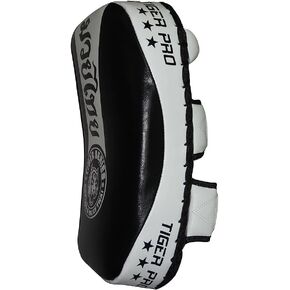 Thai Pads - 100% Genuine Leather, Thai-Inspired Design, Coaching Training Combat Sports, Boxing, MMA, Martial Arts, and Taekwondo - Black and Red